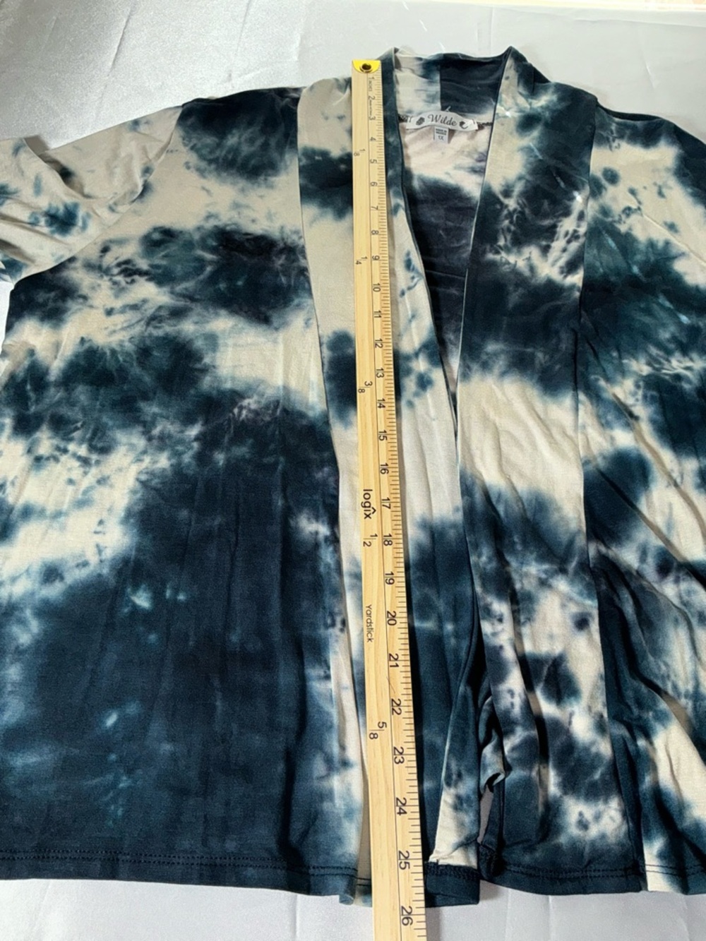 Wilde Tie-Dye Open Front Cardigan Size 1X - Picture 8 of 12